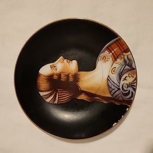 Hand Painted Italian Renaissance Female Portrait Plate by Richard Ginori